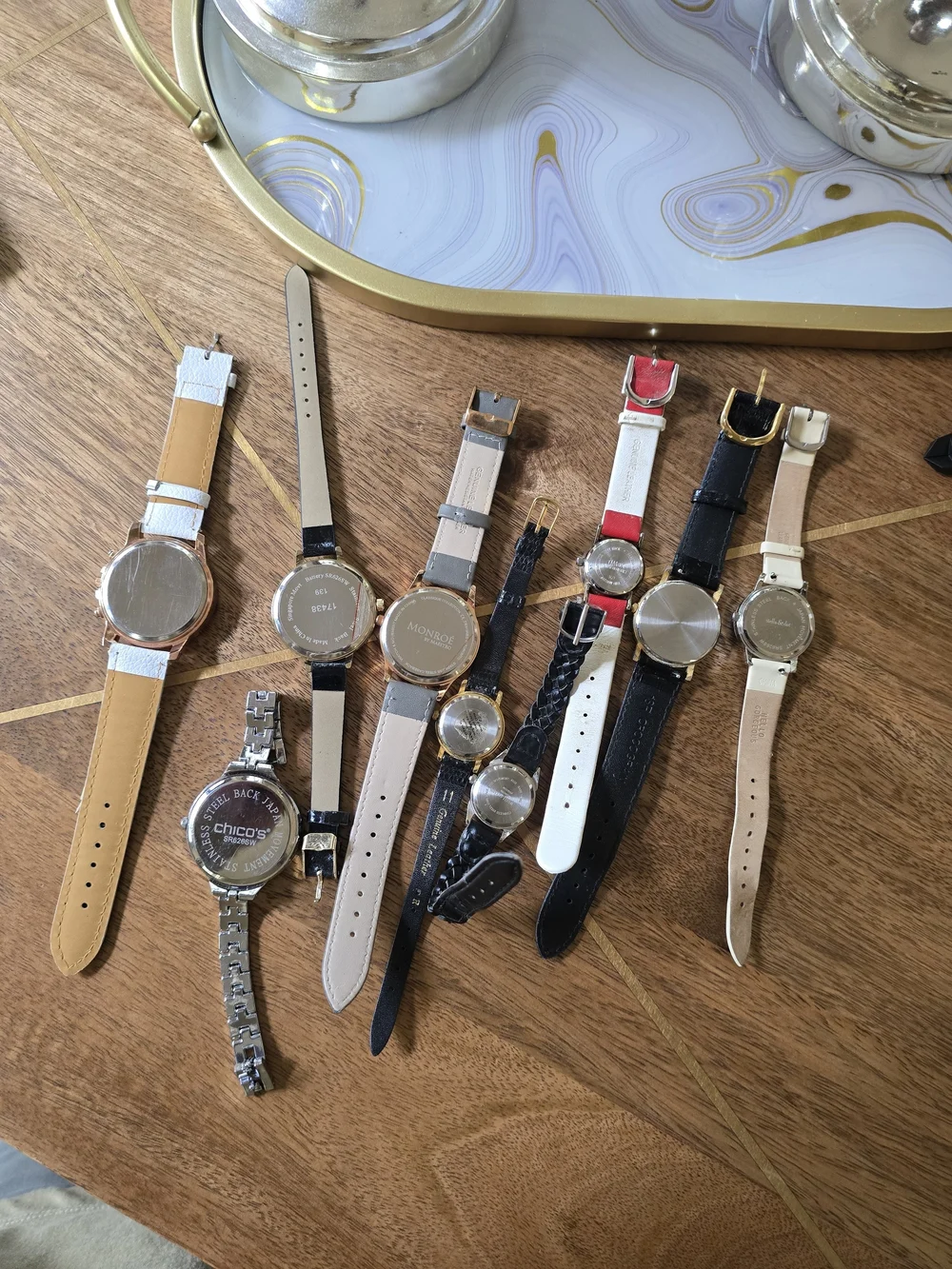 Mixed Women's Fashion Watch Lot - Black, Red, White, Gray, Beige, Working Cond..